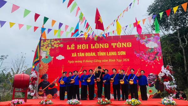 Rộn ràng Lễ hội Lồng Tồng xuân Bính Ngọ 2026 tại xã Tân Đoàn