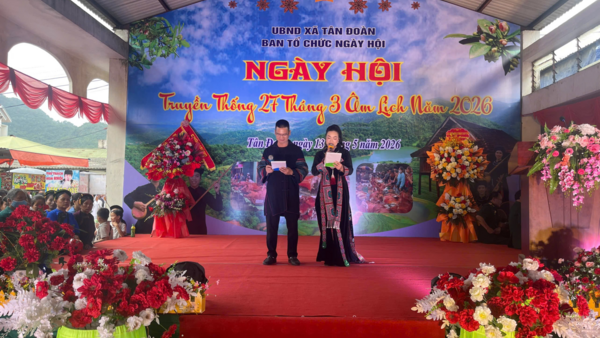 Rực rỡ sắc màu Ngày hội truyền thống 27/3 âm lịch xã Tân Đoàn năm 2026