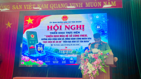 UBND XÃ TÂN ĐOÀN TỔ CHỨC HỌP TRIỂN KHAI “CHIẾN DỊCH MÙA HÈ SỐ CÙNG VNeID, HƯỚNG DẪN CÔNG DÂN SỐ, ĐỒNG HÀNH CÙNG NHÂN DÂN THỰC HIỆN ĐỀ ÁN 06”