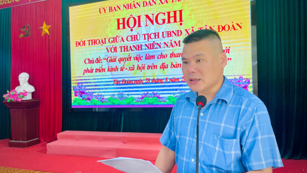 XÃ TÂN ĐOÀN TỔ CHỨC HỘI NGHỊ ĐỐI THOẠI GIỮA CHỦ TỊCH UBND XÃ VỚI THANH NIÊN NĂM 2026