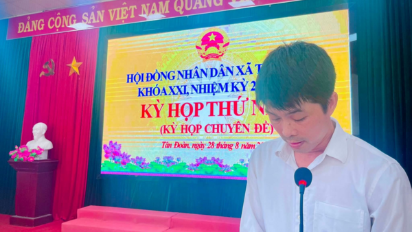 HĐND XÃ TÂN ĐOÀN TỔ CHỨC KỲ HỌP THỨ NĂM (KỲ HỌP CHUYÊN ĐỀ) KHÓA XXI, NHIỆM KỲ 2026–2031